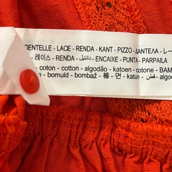 Zara orange cropped long sleeve crop top size S - Picture 10 of 11